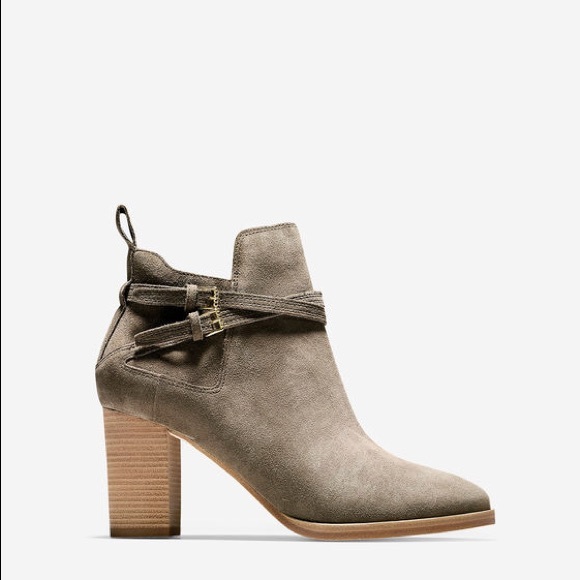 NWOT Cole Haan Linnie Booties | Morel Suede - Picture 2 of 4